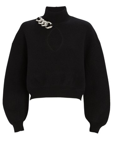 Alexander Wang Chain Trim Turtleneck Sweater | INTERMIX®