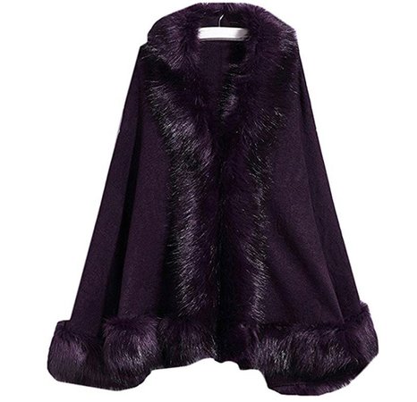Purple Faux Fur Wrap
