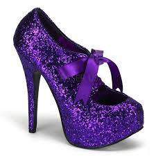 mardri gras purple glitter heels - Google Search