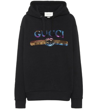 Sequined Cotton Hoodie - Gucci | mytheresa.com