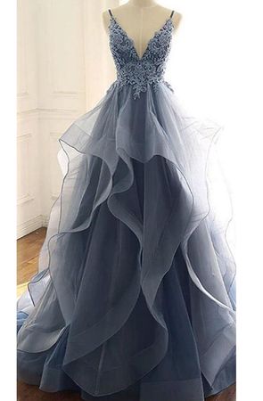 blue prom dress