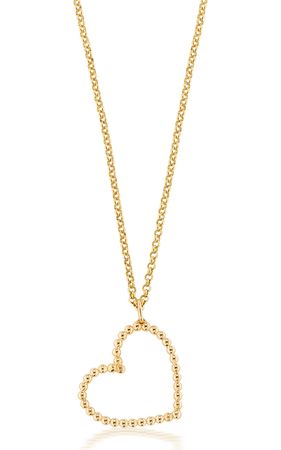 Confetti Heart 18k Yellow Gold Necklace By Briony Raymond | Moda Operandi