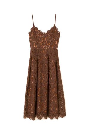brown lace dress