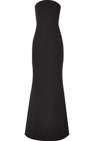 Safiyaa | Strapless crepe gown | NET-A-PORTER.COM