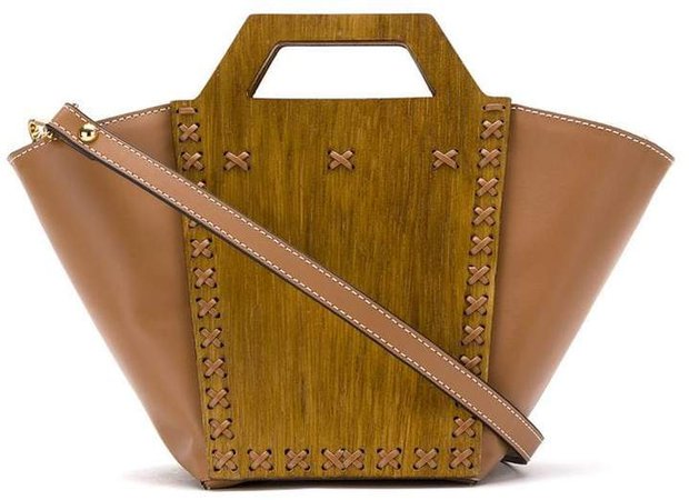Framed wooden tote bag
