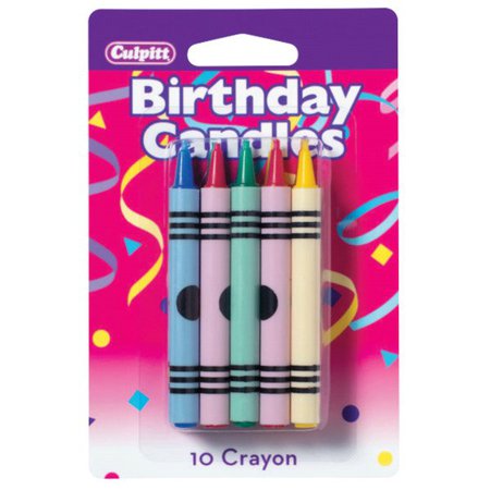10 Multi Crayon Shaped Candles - Walmart.com - Walmart.com
