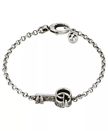 Gucci Double G Key Bracelet in Sterling Silver & Reviews - All Fine Jewelry - Jewelry & Watches - Macy's