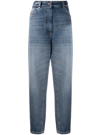 Brunello Cucinelli High Rise mom-fit Jeans - Farfetch