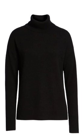 black turtleneck sweater