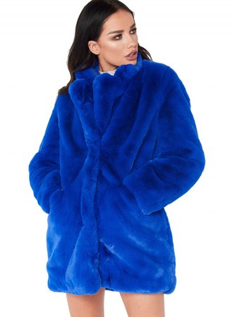 Women's Turn Down Collar Faux Fur Coat - AGATHAGARCIA.COM