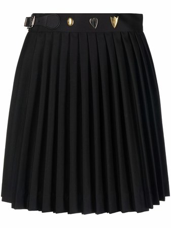 Shop Charles Jeffrey Loverboy buckled wool pleated skirt with Express Delivery - FARFETCH