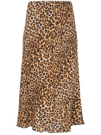 Nanushka Zarina Leopard Print Skirt