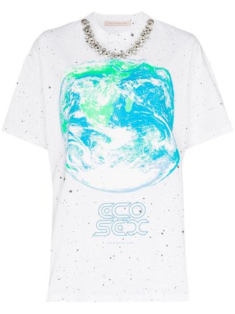 Christopher Kane Ecosexual Crystal Collar T-shirt - Farfetch