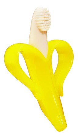 Amazon.com : Baby Banana - Yellow Banana Toothbrush, Training Teether Tooth Brush for Infant, Baby, and Toddler : Baby