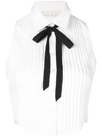 Fleur Du Mal pleated bib top $295 - Buy AW19 Online - Fast Global Delivery, Price