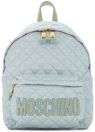 quilted logo backpack