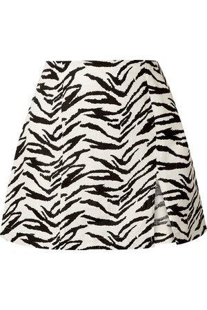 Reformation | Cady zebra-print linen mini skirt | NET-A-PORTER.COM
