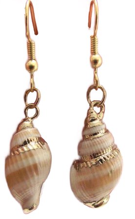 JSW Metal Works Gold Shell Earrings