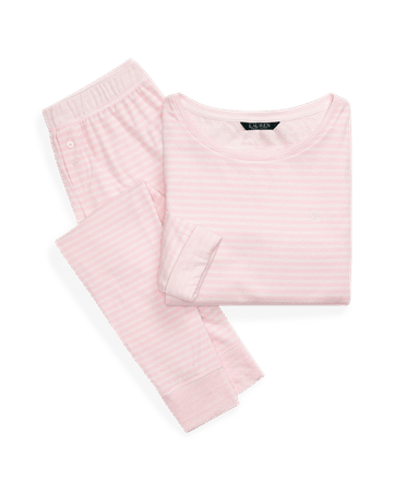 Striped Fitted Sleep Set