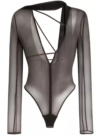 Jacquemus Le Body Abanaba semi-sheer Bodysuit - Farfetch