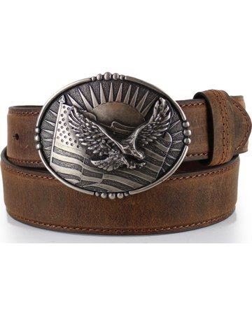 Cody James® Men's Patriotic Eagle Leather Belt | Boot Barn