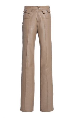 Patch-Pocket Leather Wide-Leg Pants By Tom Ford | Moda Operandi