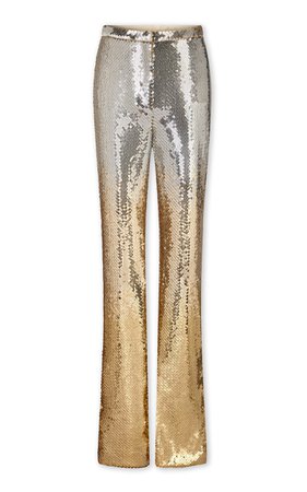 Degrade Sequin Straight-Leg Pants By Paco Rabanne