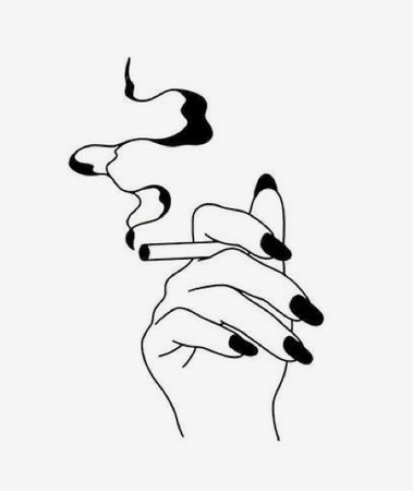 smoking a cigarette tattoo