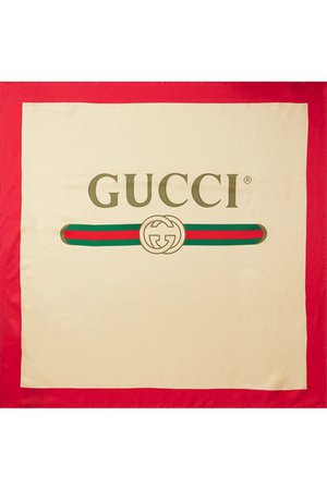 Gucci | Printed silk-twill scarf | NET-A-PORTER.COM
