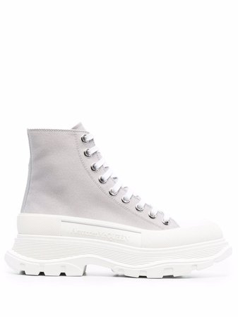 Shop Alexander McQueen Tread Slick high-top sneakers with Express Delivery - FARFETCH
