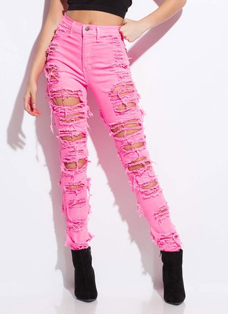 neon pink skinny jeans - Google Search