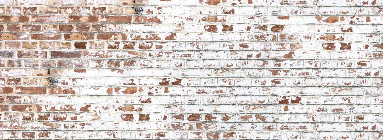 Painted White Brick Wall Mural | Industrial Style | MuralsWallpaper