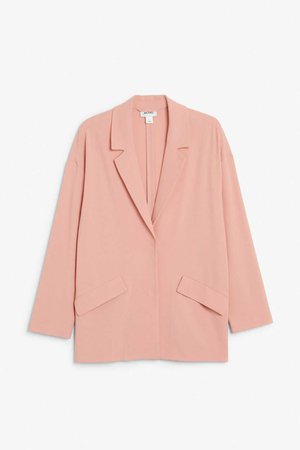 Long blazer - Pretty in pink - Coats & Jackets - Monki GB