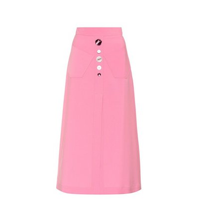 Aggie buttoned midi skirt
