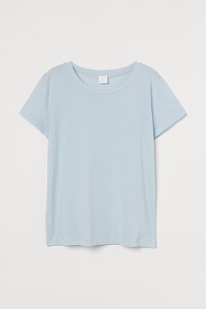 Cotton T-shirt - Light blue - Ladies | H&M CA