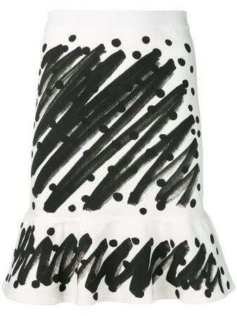 Moschino Brushstroke Print Skirt - Farfetch
