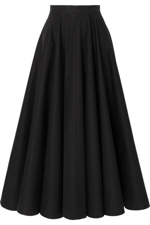 Alaïa | Pleated cotton-twill midi skirt | NET-A-PORTER.COM