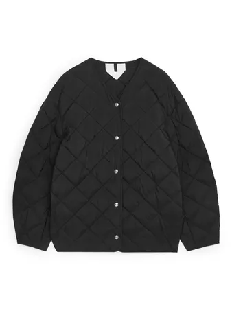 Quilted Jacket - Black - Jackets & Coats - ARKET NO