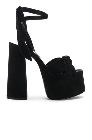 Saint Laurent Platform Sandals in Black | FWRD