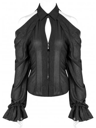 Black Swan shirt WY-1116/BK Punk Rave | Fantasmagoria.shop - retail & wholesale Gothic clothes and accessories