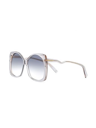 Emmanuelle Khanh Oversized Gradient Lense Sunglasses EK11500 | Farfetch