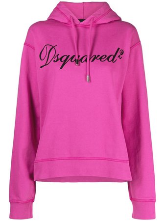 Dsquared2 logo-print hoodie - FARFETCH