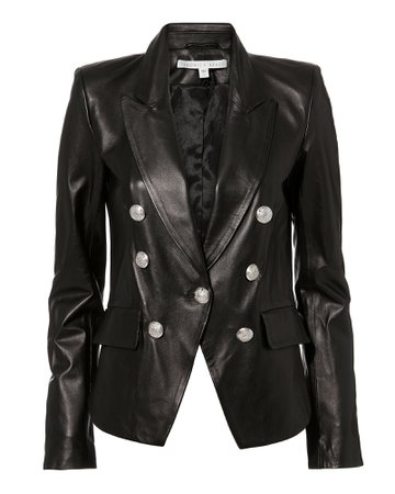 Veronica Beard | Cooke Leather Jacket | INTERMIX®