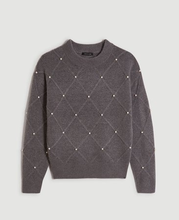 Pearlized Argyle Sweater | Ann Taylor