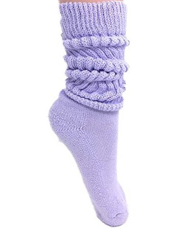 Purple crew socks