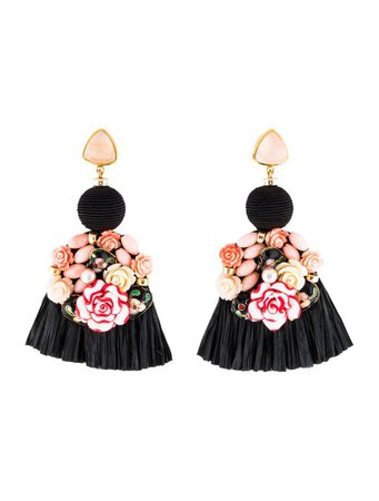 Lizzie Fortunato Pearl & Coral Dolce Vita Drop Earrings - Earrings - WL020433 | The RealReal