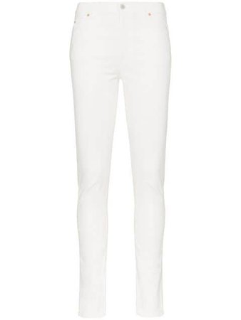 Gucci Skinny Jeans De Tiro Alto Con Parche Del Logo - Farfetch