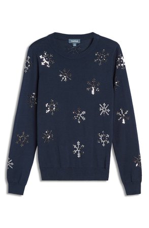 ModCloth Sequin Snowflake Sweater (Regular & Plus Size) | Nordstrom