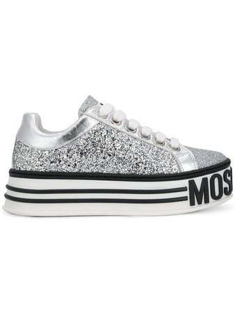 Moschino glitter panel logo sneakers