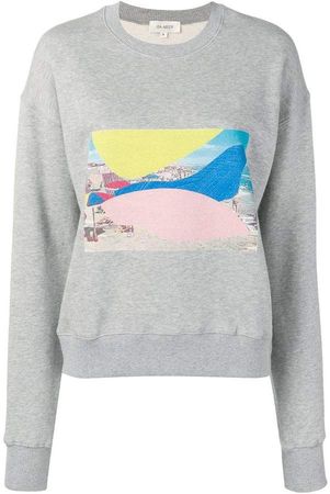 beach print sweatshirt